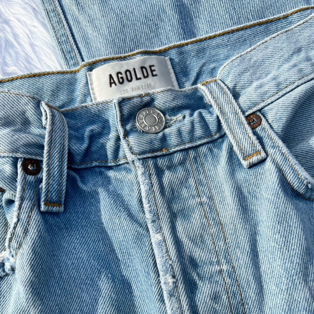 AGOLDE Riley High Rise Straight Crop Distressed Jeans - Picture 5 of 9